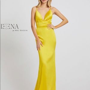 Satin Yellow Mermaid Gown (Nordstrom)